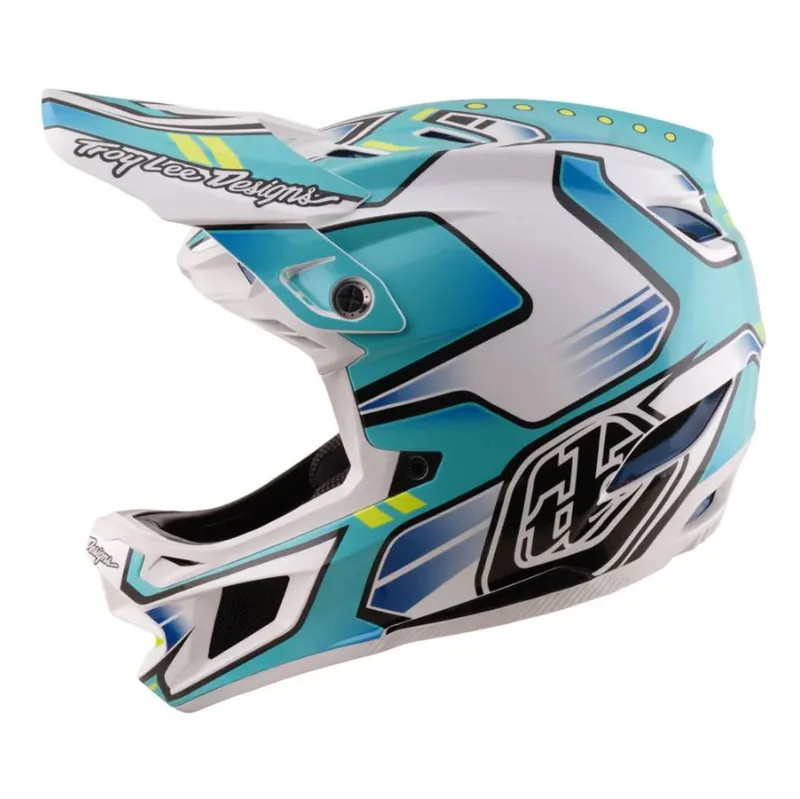 Troy Lee Designs D4 Composite Helmet Crest Real Teal-1
