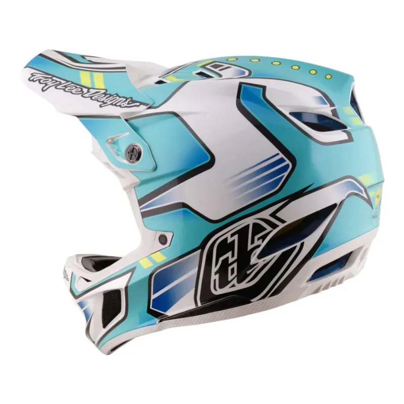Troy Lee Designs D4 Composite Helmet Crest Real Teal-2