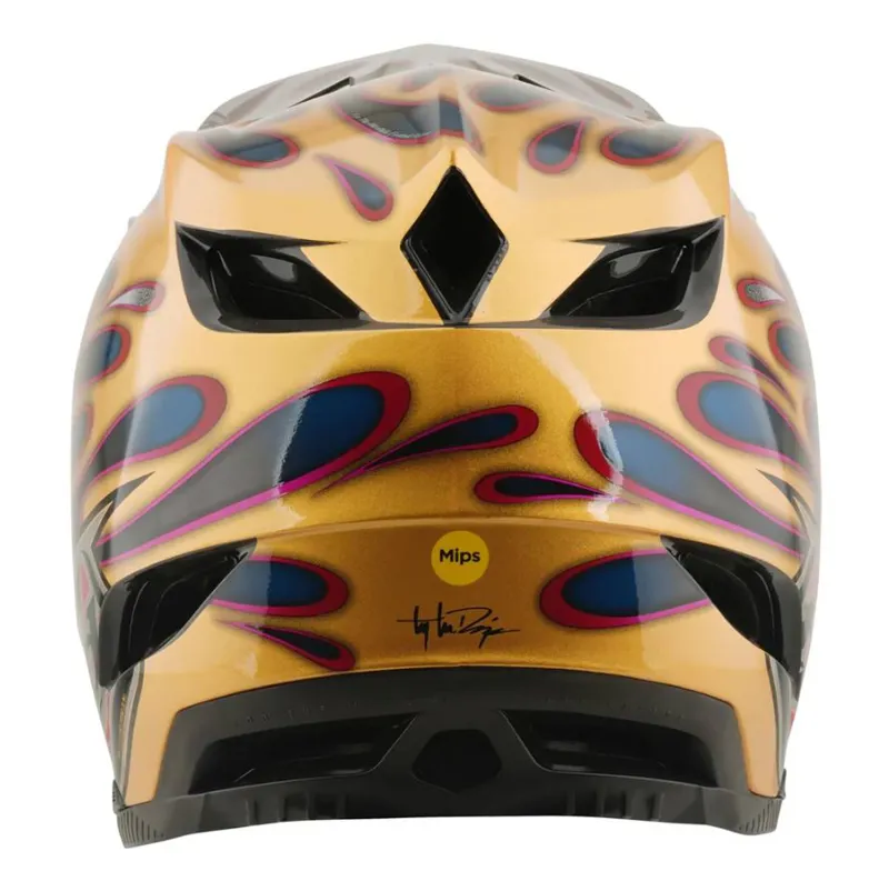 Troy Lee Designs D4 Carbon Helmet Overspray Gold / Black-3