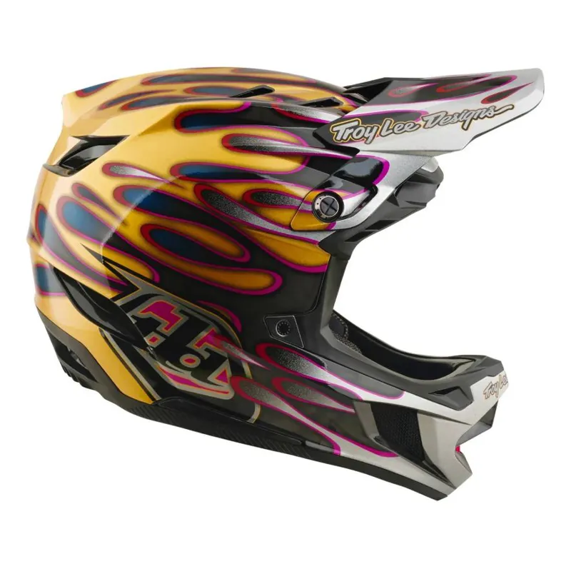 Troy Lee Designs D4 Carbon Helmet Overspray Gold / Black-5