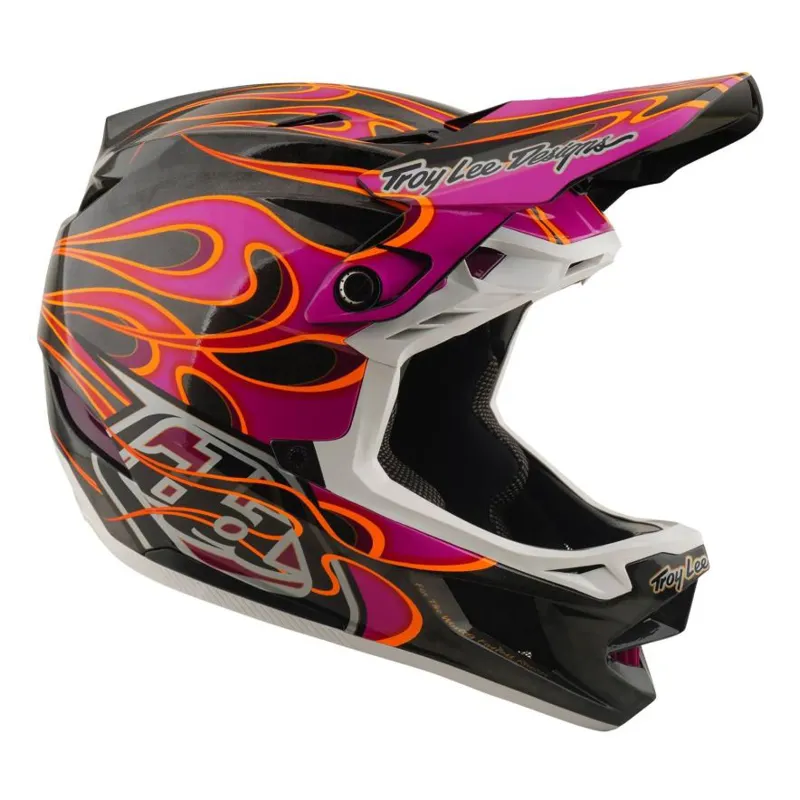 Troy Lee Designs D4 Carbon Helmet Torched Carbon / Magenta-6