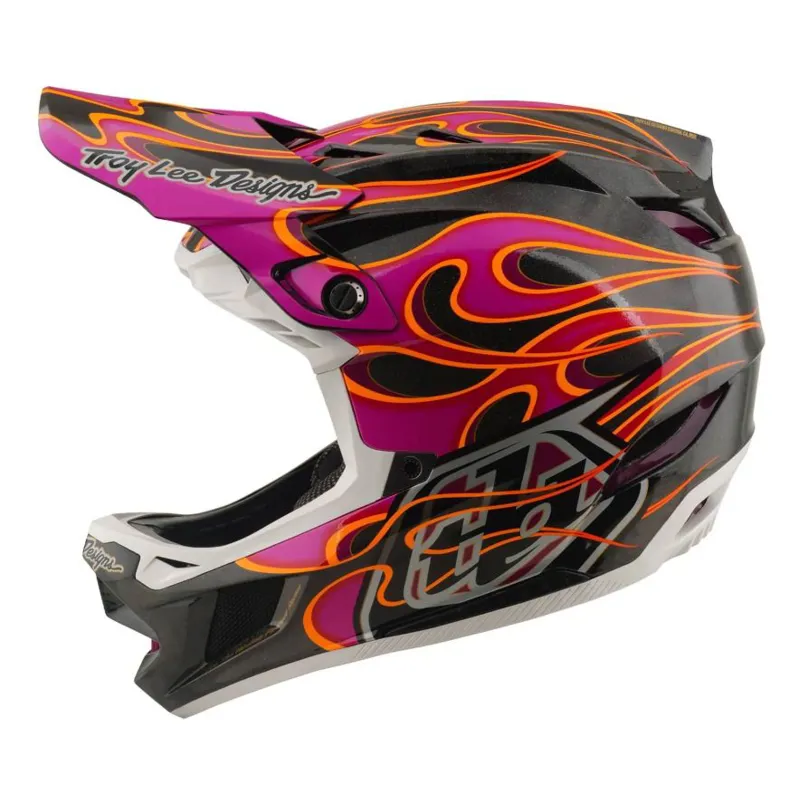 Troy Lee Designs D4 Carbon Helmet Torched Carbon / Magenta-1