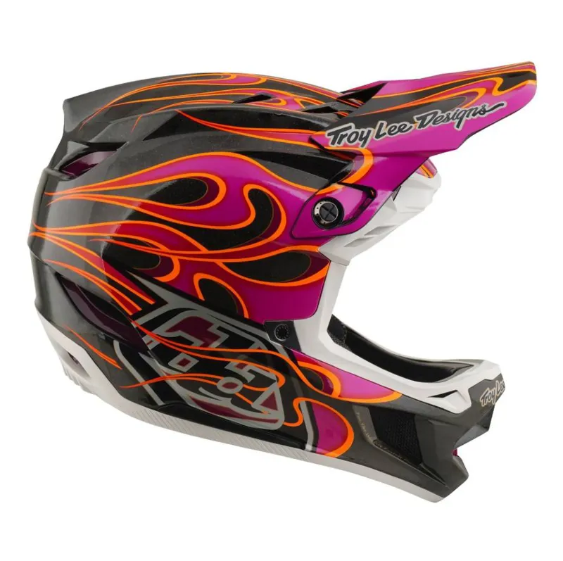 Troy Lee Designs D4 Carbon Helmet Torched Carbon / Magenta-5