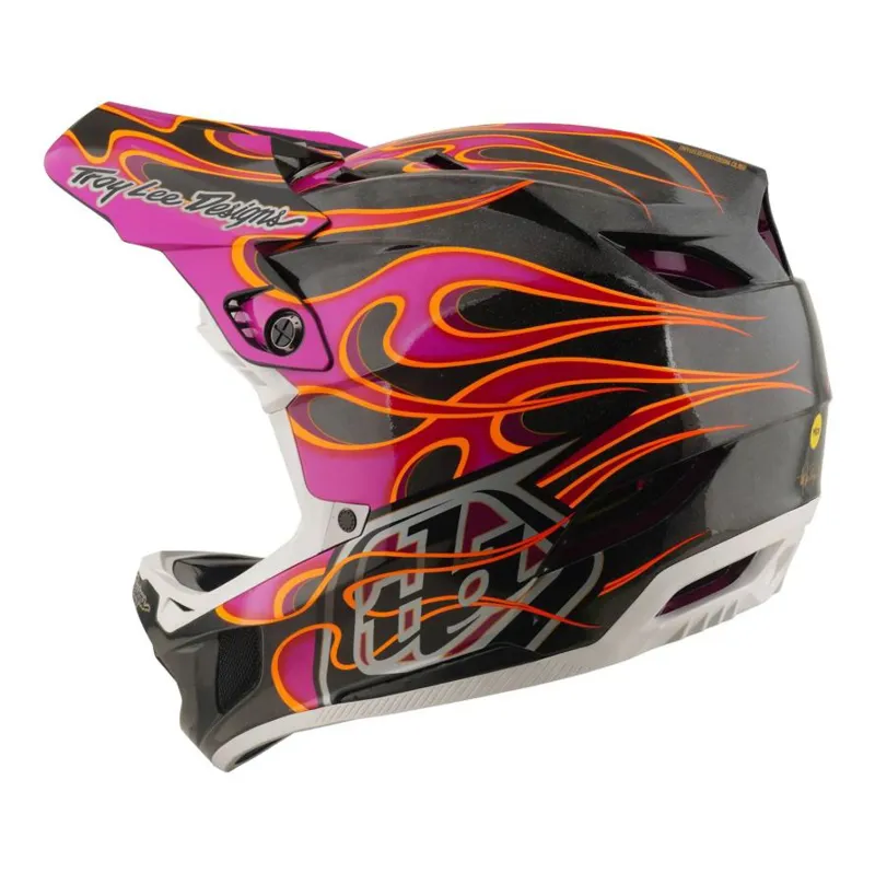 Troy Lee Designs D4 Carbon Helmet Torched Carbon / Magenta-2