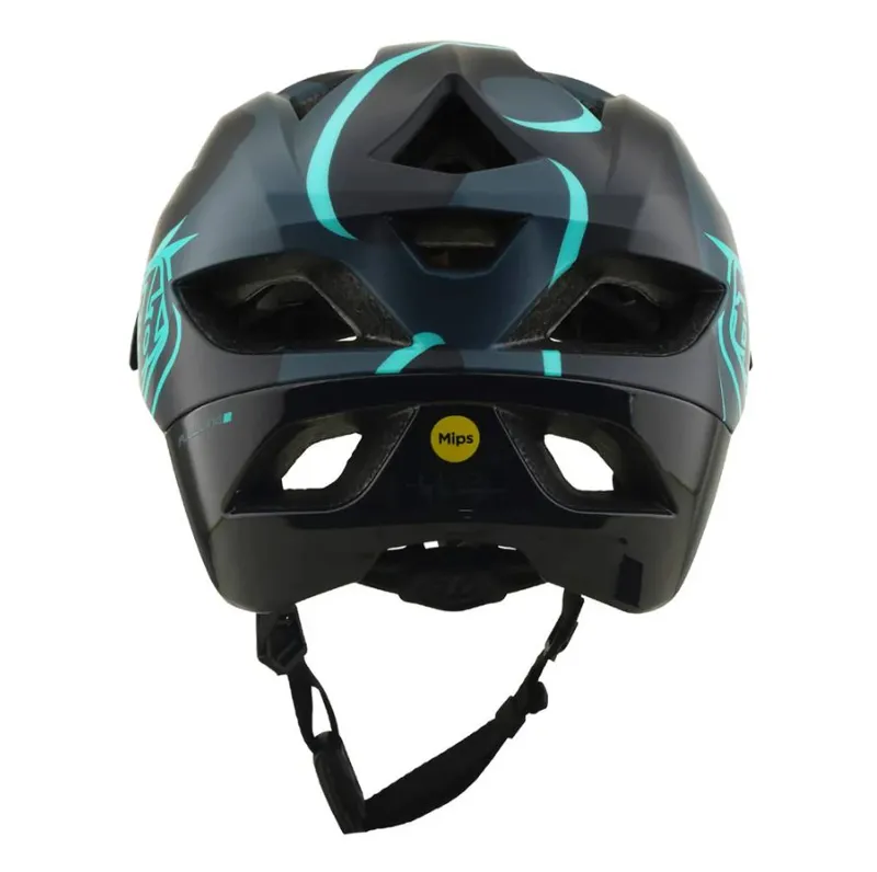 Troy Lee Designs Flowline SE Helmet Badge Carbon / Real Teal-3