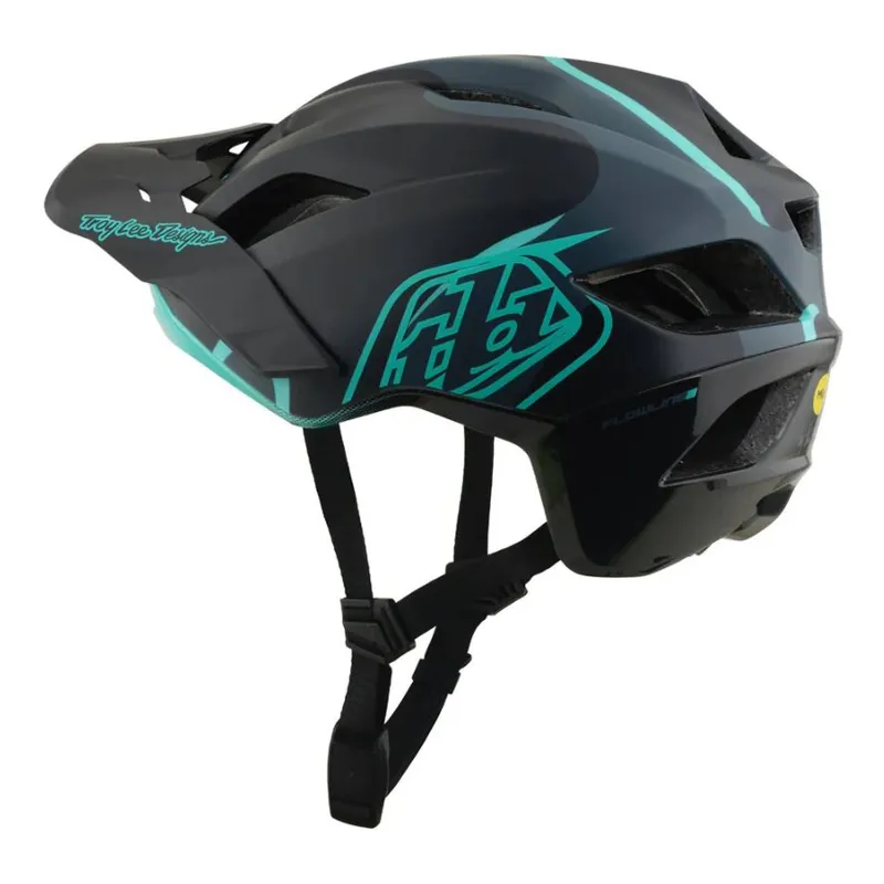 Troy Lee Designs Flowline SE Helmet Badge Carbon / Real Teal-4