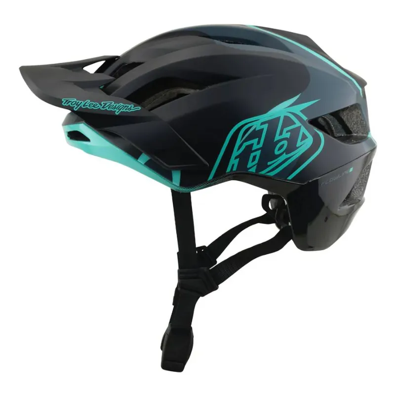 Troy Lee Designs Flowline SE Helmet Badge Carbon / Real Teal-5