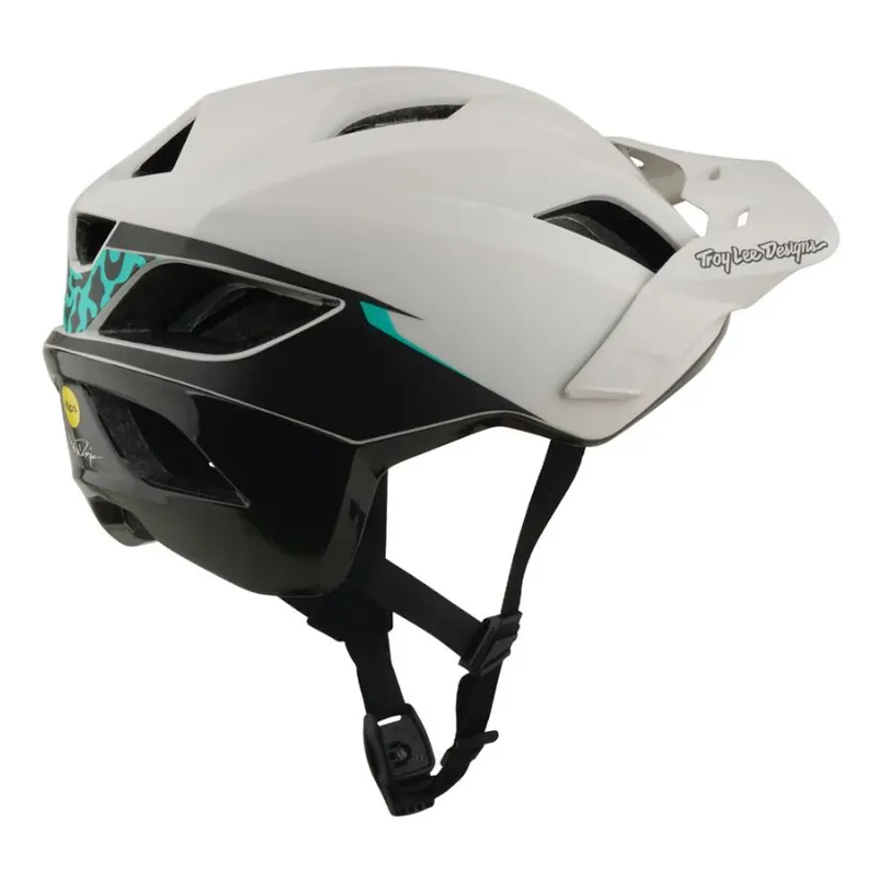 Troy Lee Designs Flowline SE Helmet Stacks Pumice / Real Teal