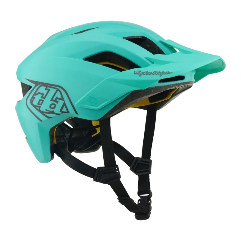 Troy Lee Designs Flowline Youth Helmet Point Charcoal/Real Teal
