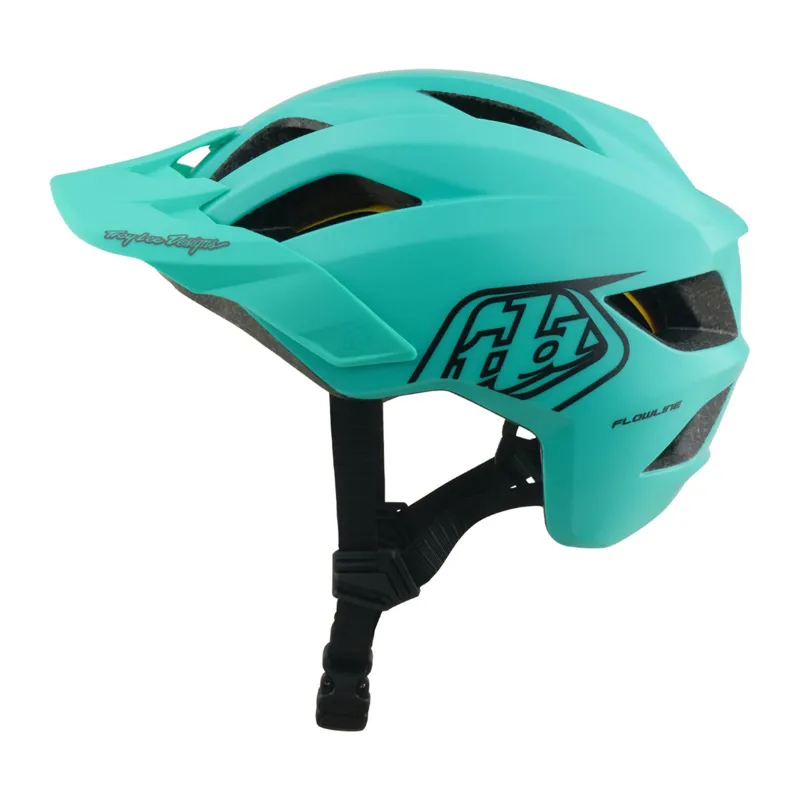 Troy Lee Designs Flowline Youth Helmet Point Charcoal/Real Teal-5