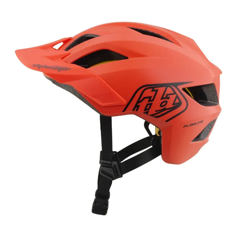 Troy Lee Designs Flowline Youth Helmet Point Coral/Charcoal-5