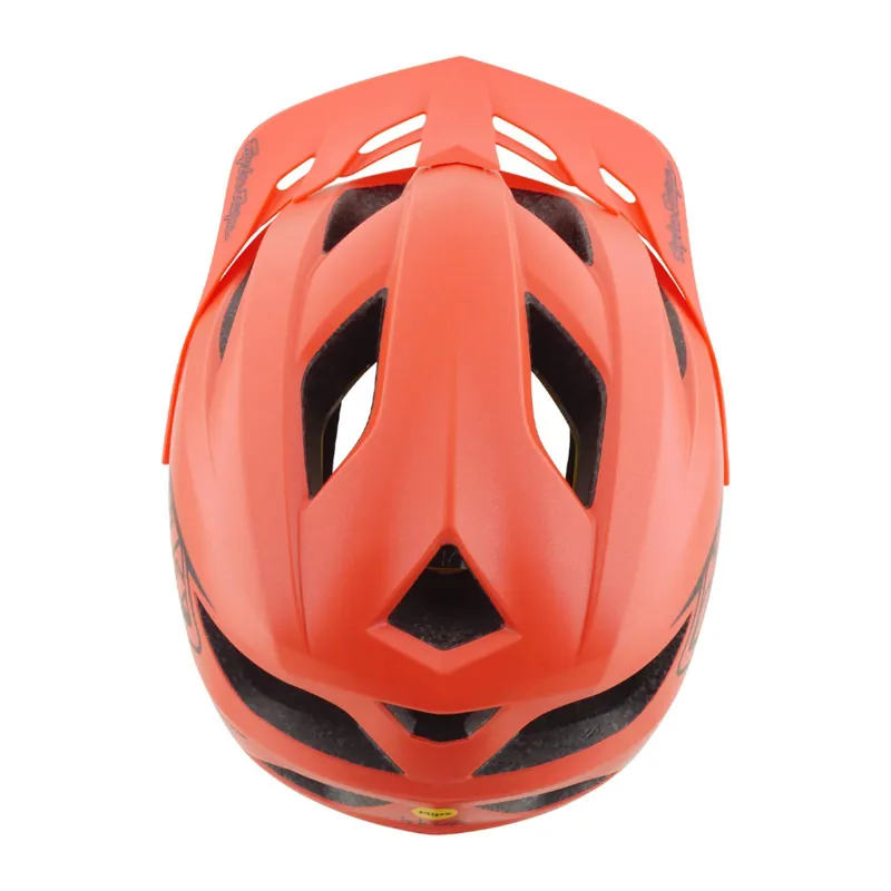 Troy Lee Designs Flowline Youth Helmet Point Coral/Charcoal-7