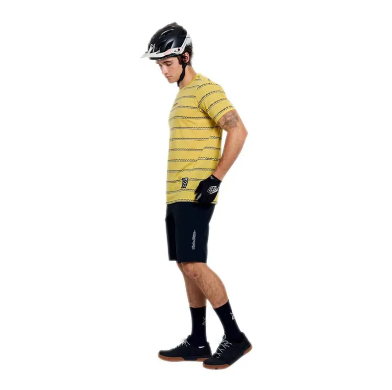 Troy Lee Designs Skyline Short Sleeve Ride Jersey Checked Out Butter-10