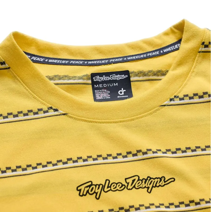 Troy Lee Designs Skyline Short Sleeve Ride Jersey Checked Out Butter-2
