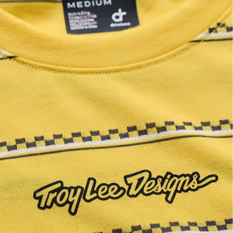 Troy Lee Designs Skyline Short Sleeve Ride Jersey Checked Out Butter-3