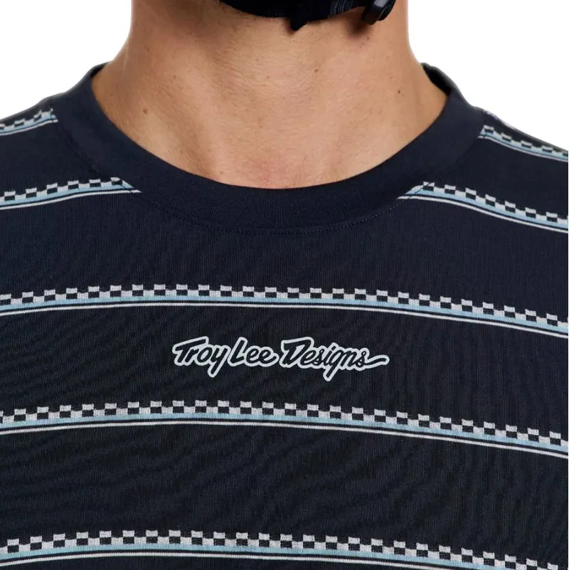 Troy Lee Designs Skyline Short Sleeve Ride Jersey Checked Out Carbon-6