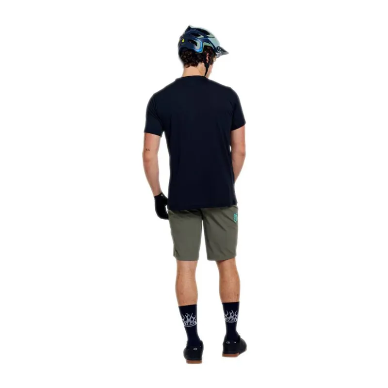 Troy Lee Designs Skyline Short Sleeve Ride Jersey Signature Black / Real Teal-9