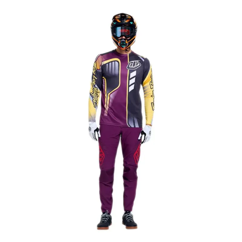 Troy Lee Designs Sprint Pro LS Jersey Lowrider Sangria-9
