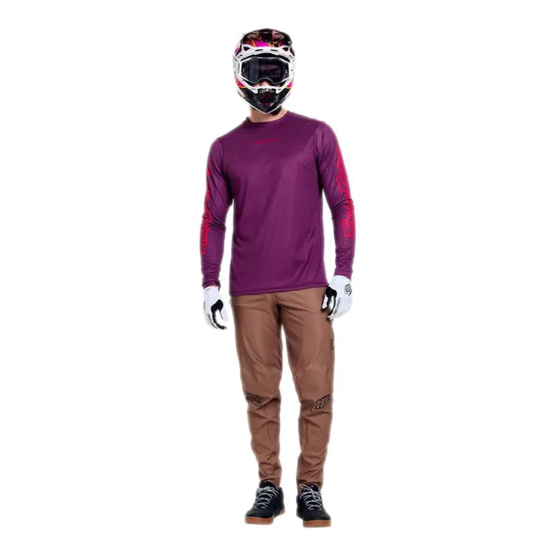 Troy Lee Designs Sprint Pro LS Jersey Mono Sangria-10