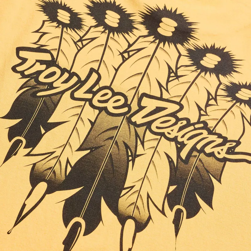  Troy Lee Designs Feather Short Sleeve MTB T-Shirt Bleached Melon-1