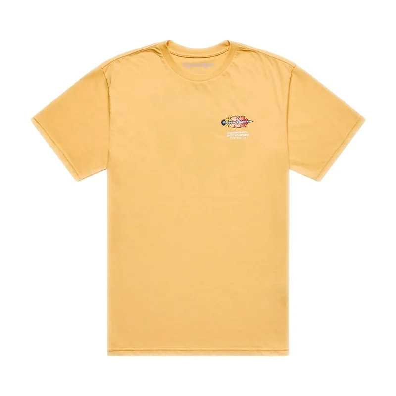  Troy Lee Designs Feather Short Sleeve MTB T-Shirt Bleached Melon-2