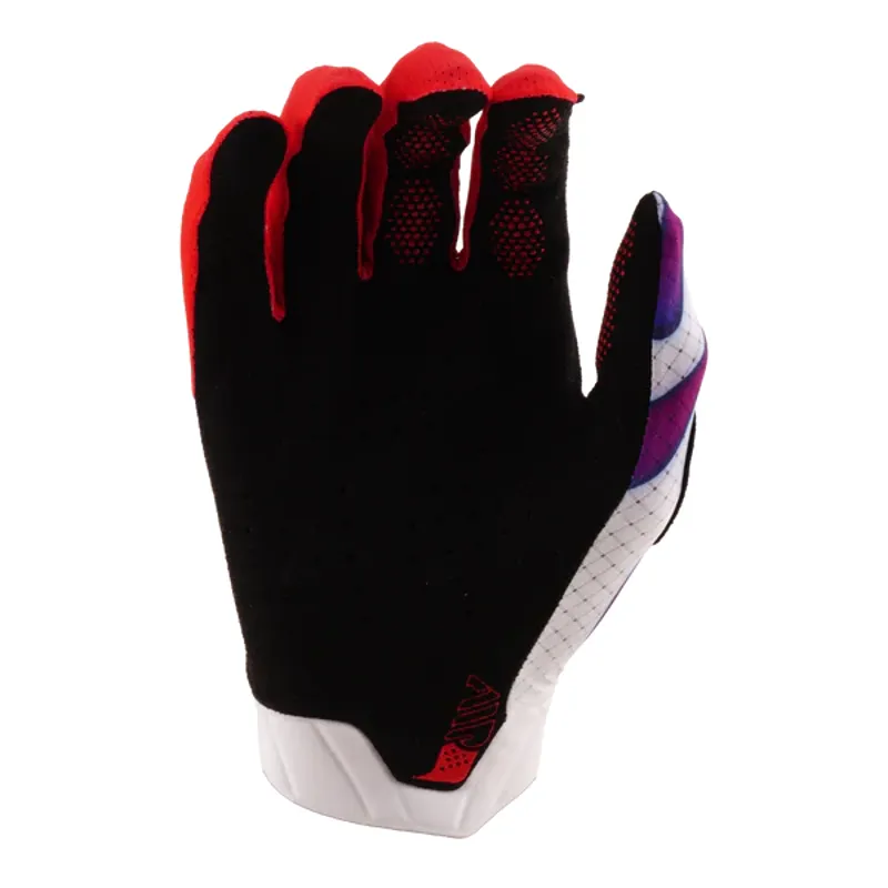 Troy Lee Air Overspray Youth MTB Glove  White/Violet-1