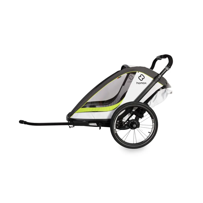 Hamax Breeze Twin Child Bike Trailer White/ Green -1