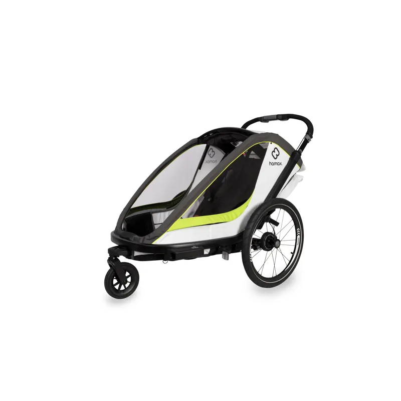 Hamax Breeze Twin Child Bike Trailer White/ Green -2