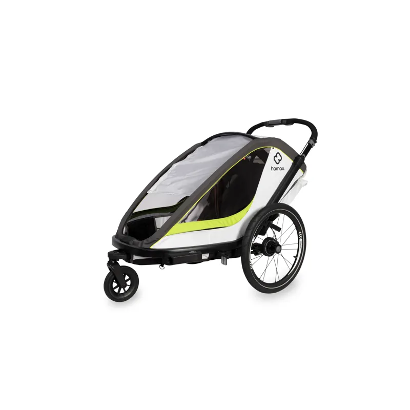 Hamax Breeze Twin Child Bike Trailer White/ Green -6
