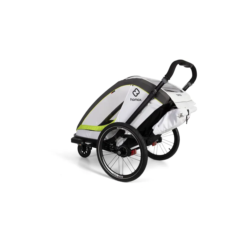 Hamax Breeze Twin Child Bike Trailer White/ Green -8