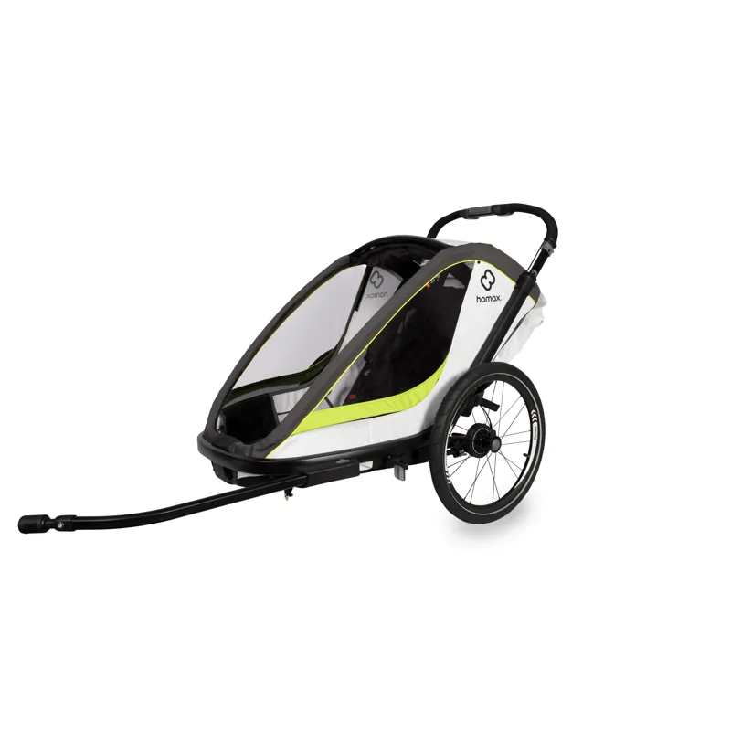Hamax Breeze Twin Child Bike Trailer White/ Green 
