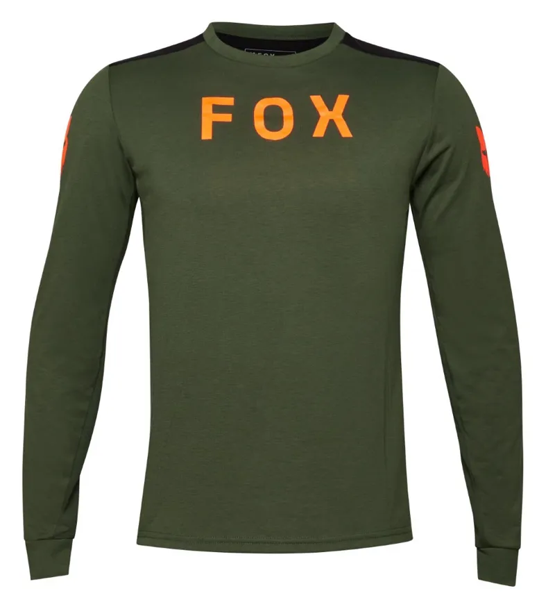 Fox Ranger DR LS Jersey Aviation Dark Sage