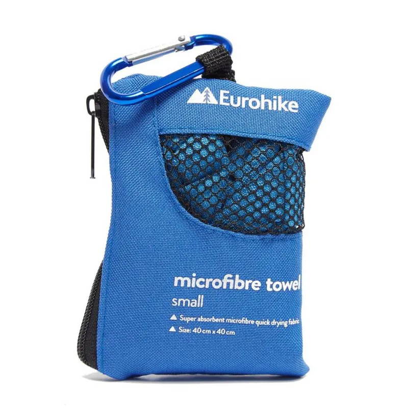 Eurohike Microfibre Mini Clip Towel Blue-2