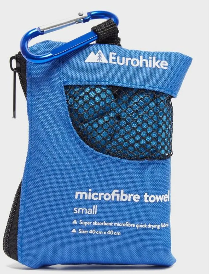 Eurohike Microfibre Mini Clip Towel Blue-3