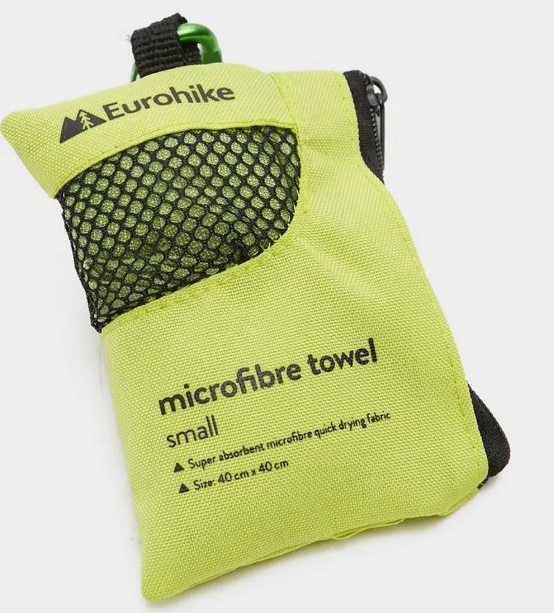 Eurohike Microfibre Mini Clip Towel Green-2