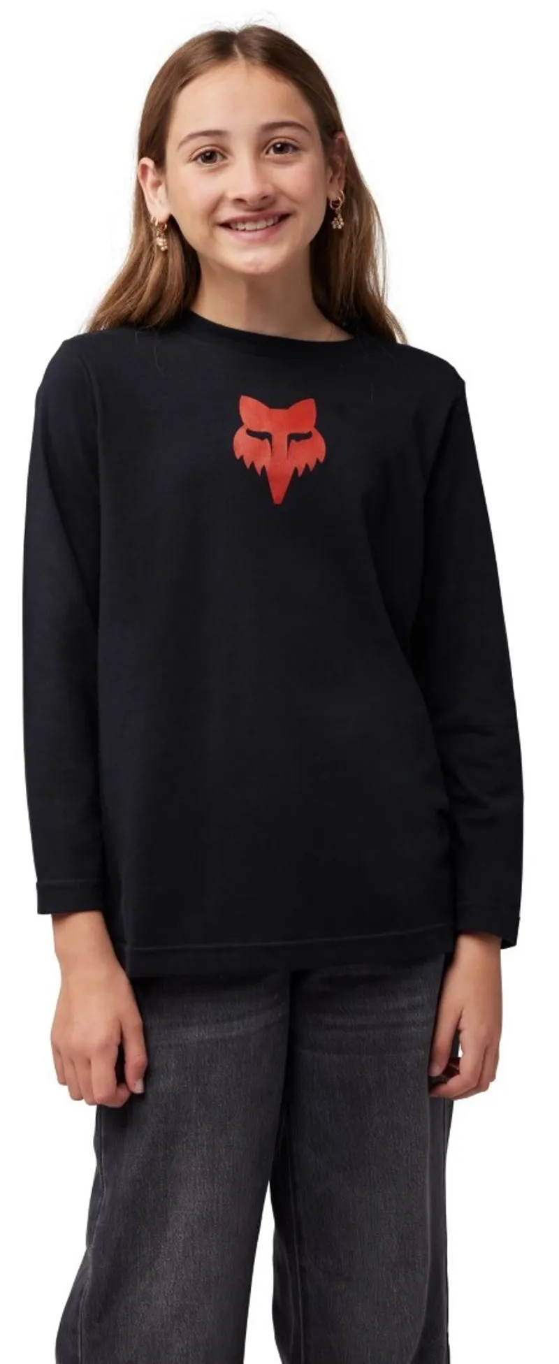 Fox Heritage Youth LS Tee Black-2