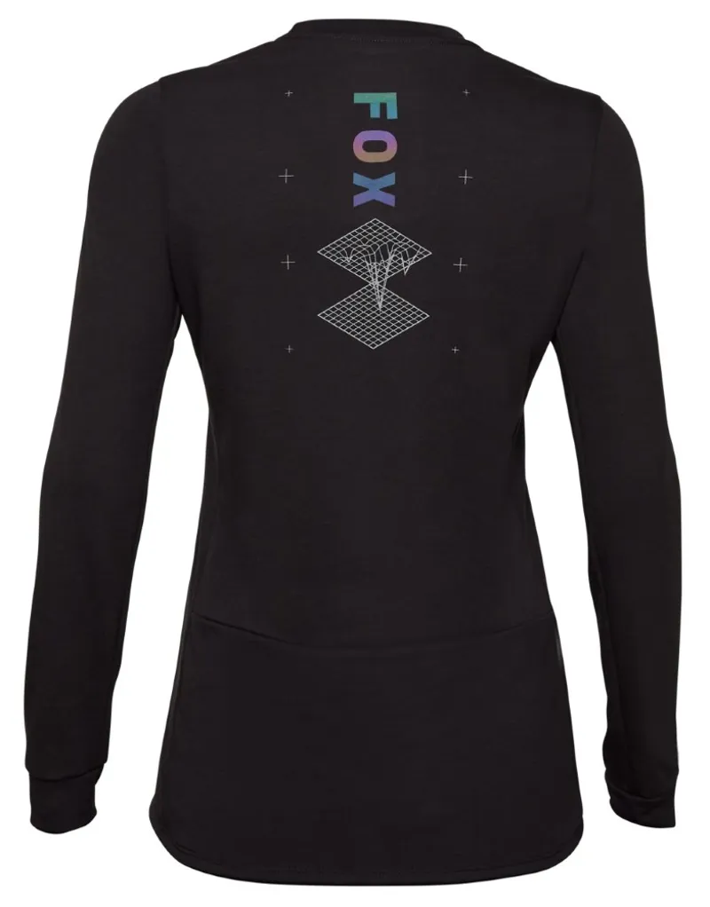 Fox Ranger DR MD Lunar LS Womens Jersey Black-1