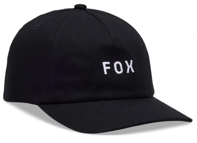 Fox Wordmark Adjustable Hat One Size Black/White