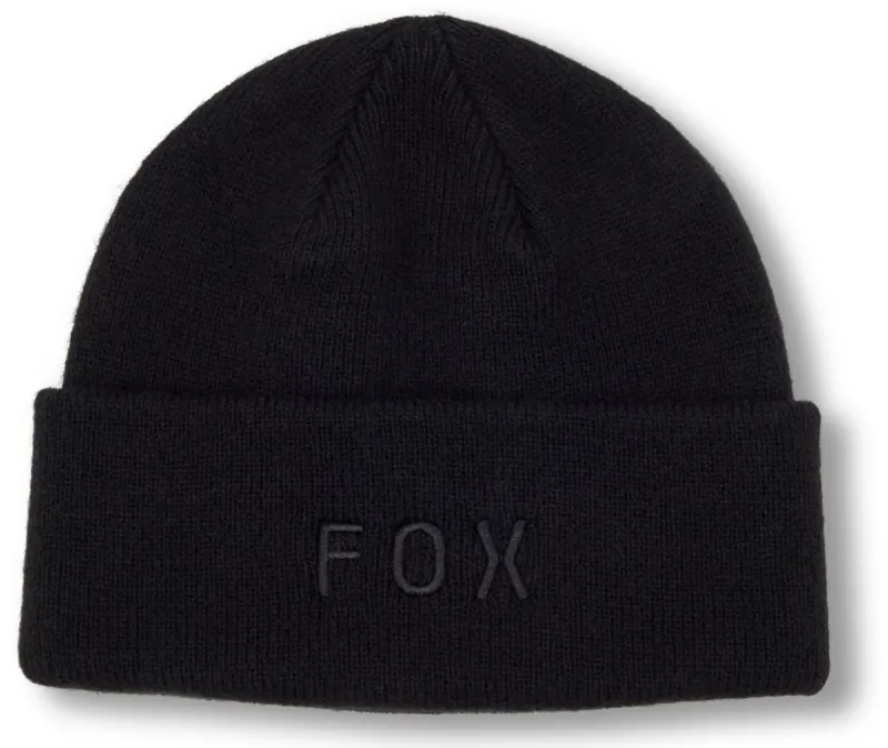 Fox Wordmark Beanie One Size Black