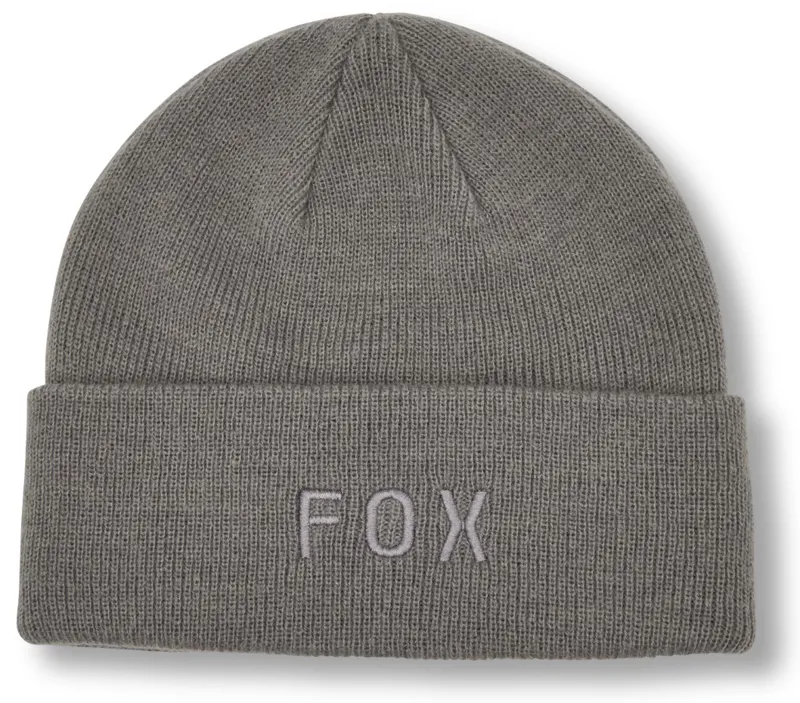 Fox Wordmark Beanie One Size Pewter