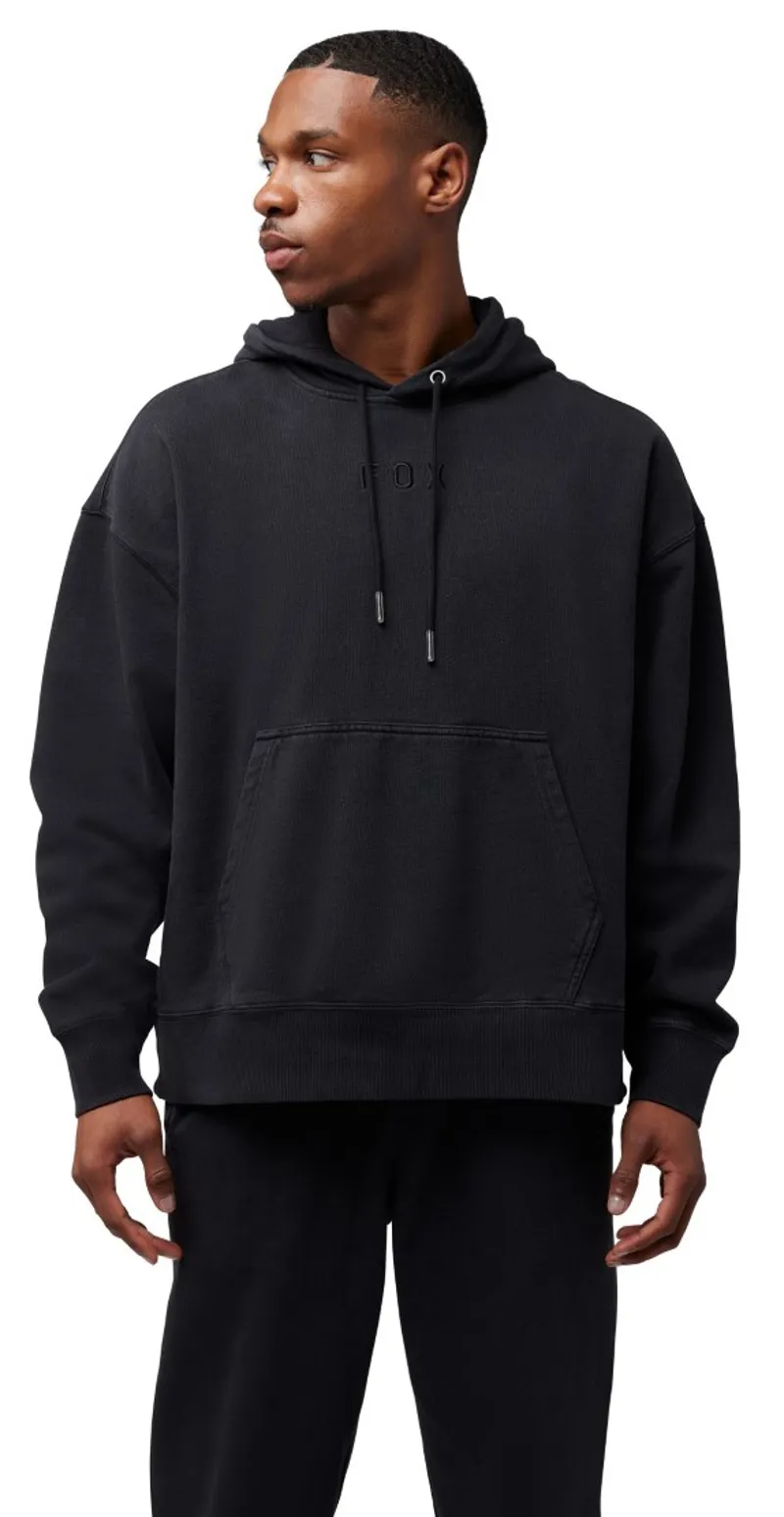 Fox Wordmark Oversized PO Fleece Hoodie Black-2