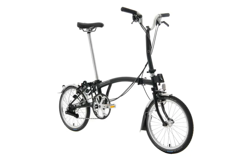 Brompton C-Line Explore Mid Bar Folding Bike 2022 Black-1
