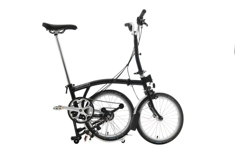 Brompton C-Line Explore Mid Bar Folding Bike 2022 Black-2