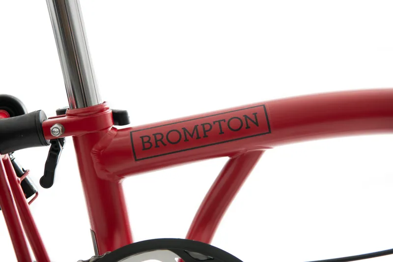 Brompton C-Line Explore Mid Bar Folding Bike 2022 House Red-4