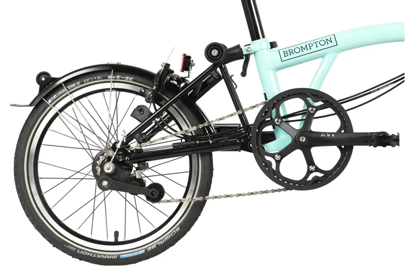 Brompton C-Line Explore Mid Bar Black Edition Folding Bike 2022 Green-3