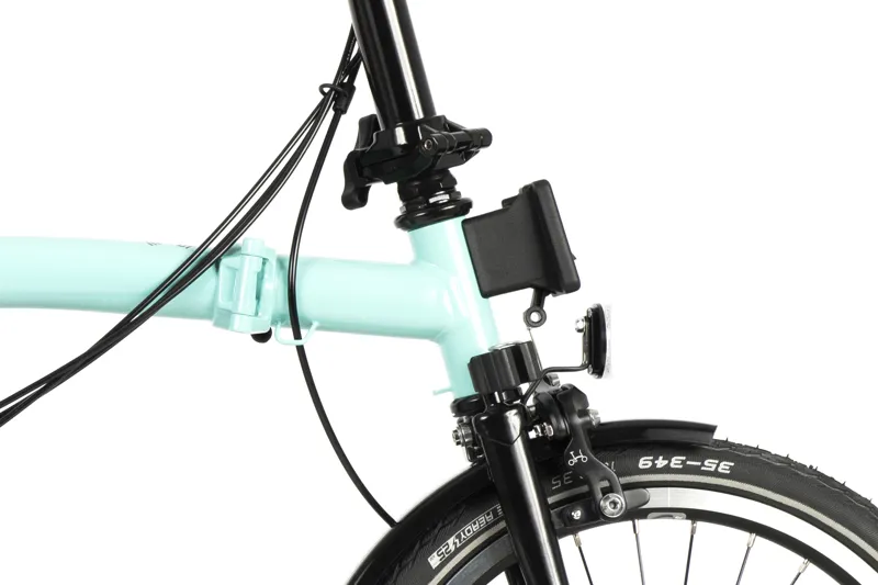 Brompton C-Line Explore Mid Bar Black Edition Folding Bike 2022 Green-5