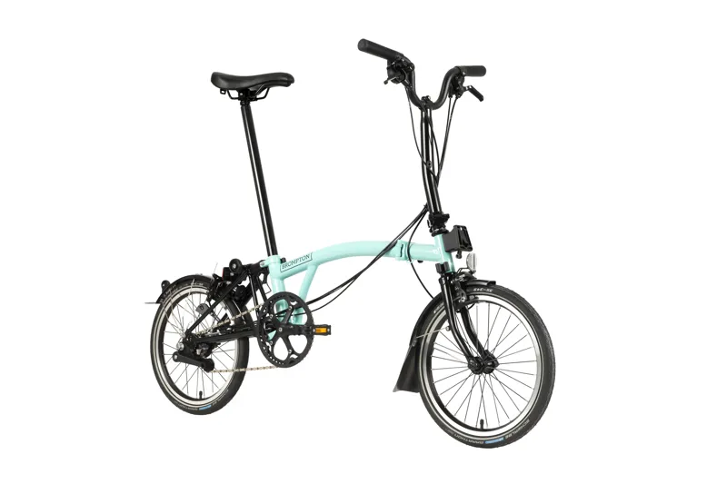 Brompton C-Line Explore Mid Bar Black Edition Folding Bike 2022 Green-1