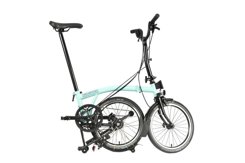Brompton C-Line Explore Mid Bar Black Edition Folding Bike 2022 Green-2