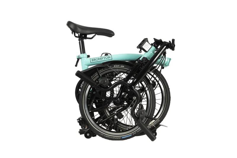Brompton C-Line Explore Mid Bar Black Edition Folding Bike 2022 Green-6