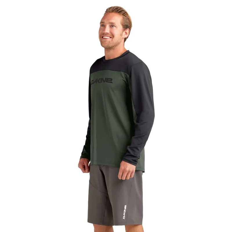 Dakine Syncline LS MTB Jersey Peat Green-1